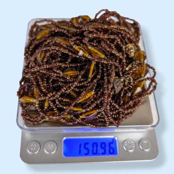 16-Strand Beaded Draping Necklace - Picture 6 of 6